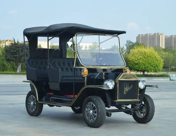 Acessórios Vintage para Carro Moderno Elegante Preto 5 Passageiro Clássico Carrinho de Golfe