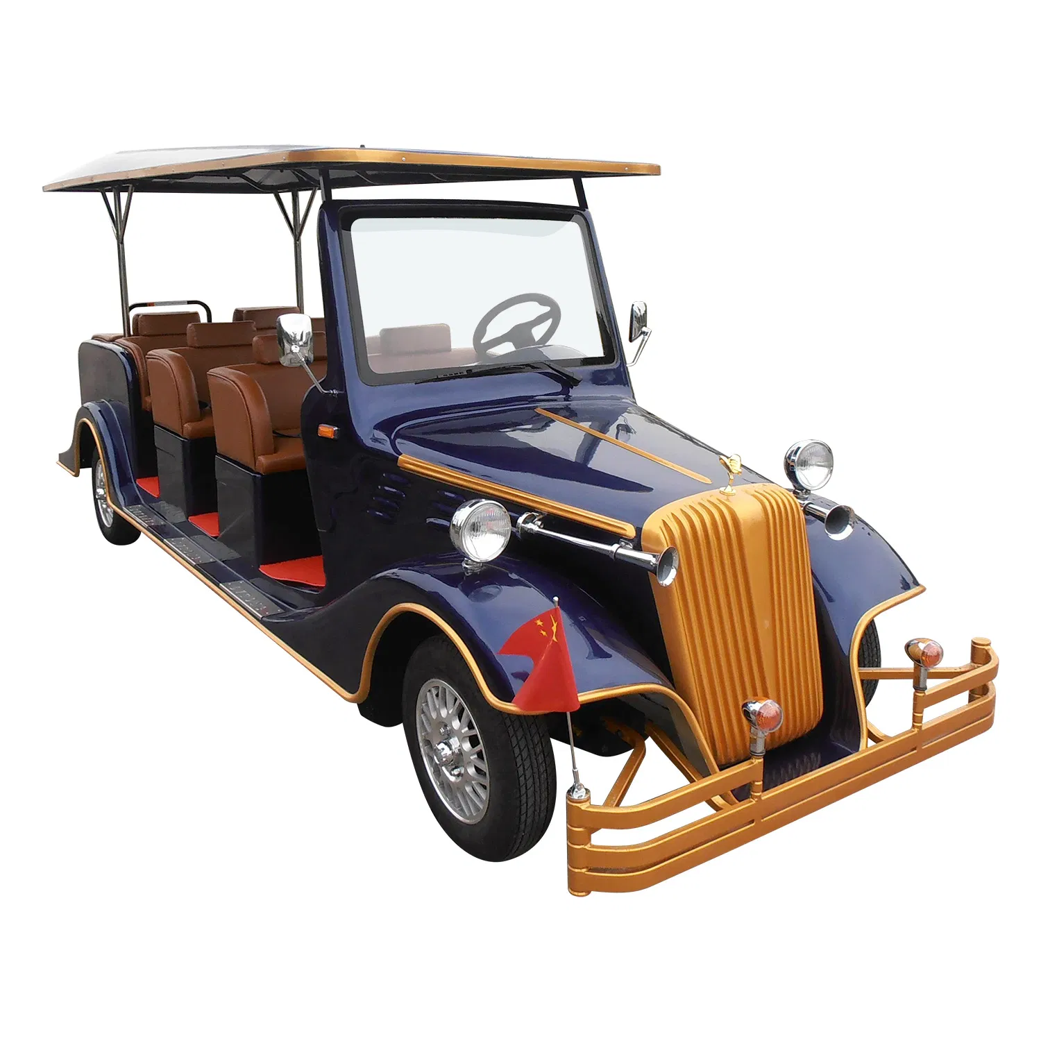 4 Carrinho de Golfe Elétrico Clássico com Bateria de Lítio e Potente Tração nas Quatro Rodas
