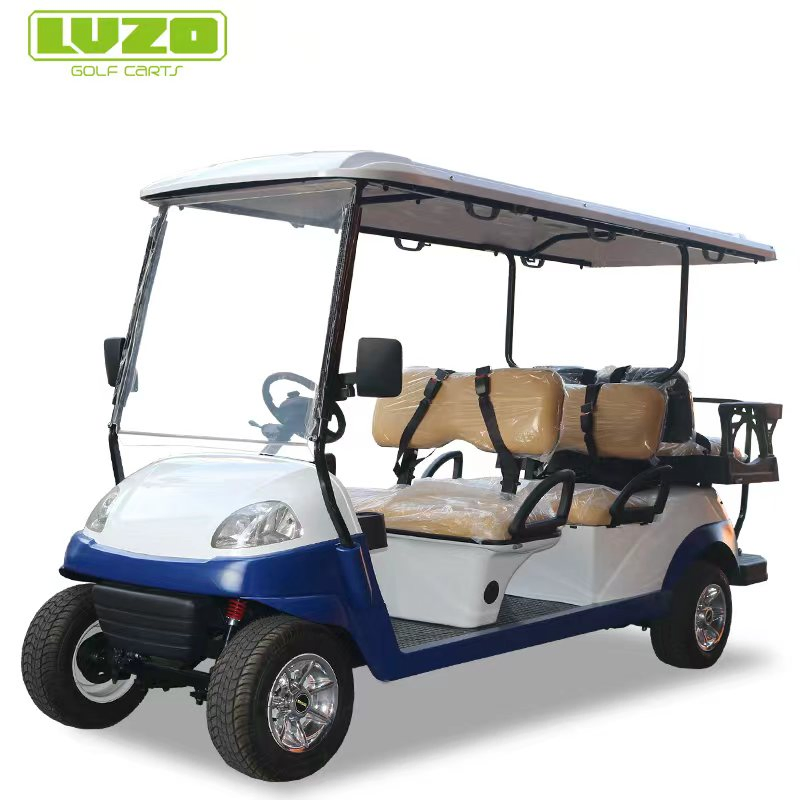Carrinho de Golfe Branco Espaçoso 4-Passenger para Uso em Resort e Golfe