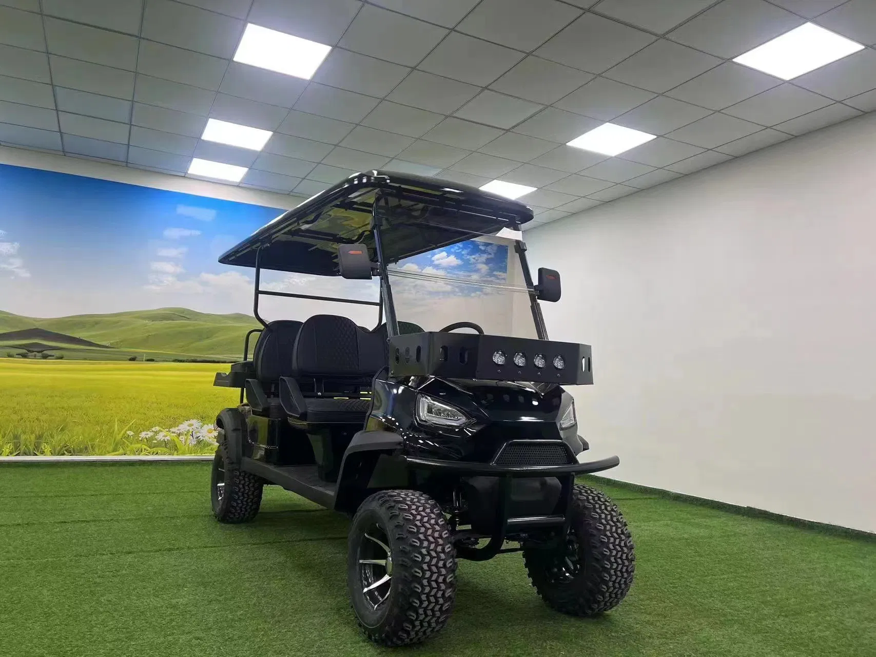 Carrinho Elétrico Assento a Gasolina Dobrável Empurrar Entrega de Comida Coreia do Sul Preço Estrutura de Aço 14 Eixo Dianteiro 6 Carrinhos de Golfe a Gasolina