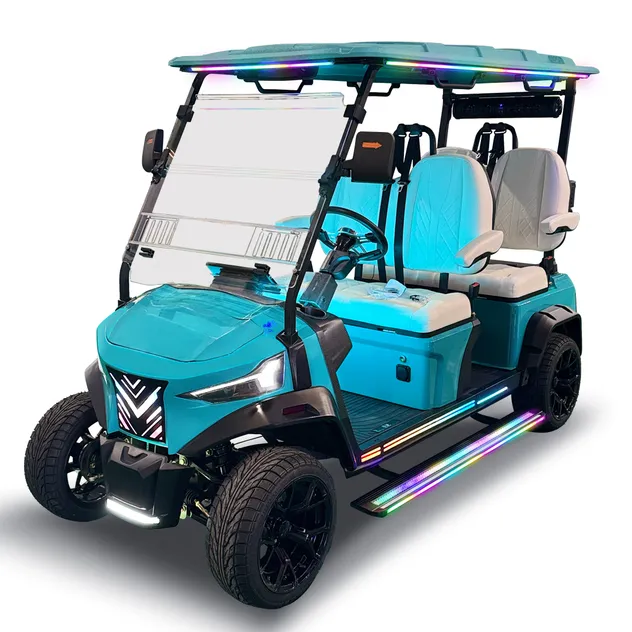 Lado direito do carrinho de golfe