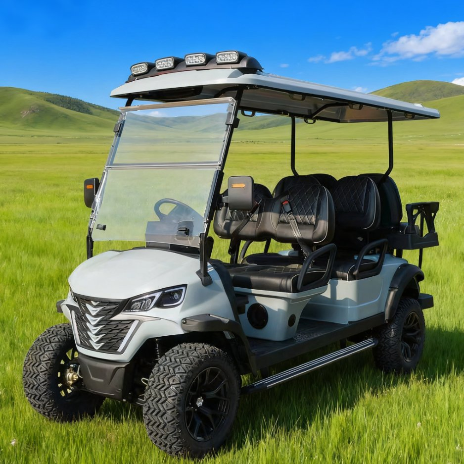 Carrinho de Golfe Elétrico Pesado Lvzo com Suporte de Carga - Ideal para Uso Comercial e em Resorts