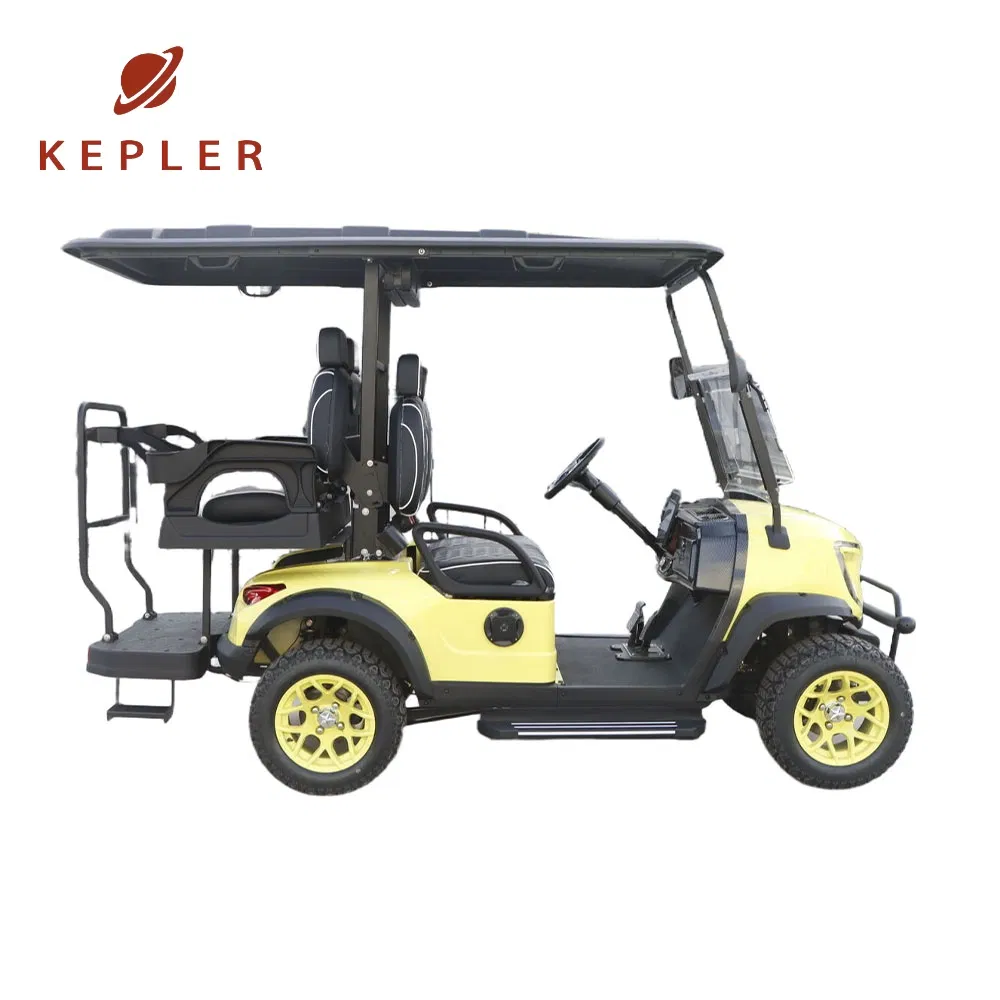 Carrinho de Golfe Elétrico com Estrutura Resistente à Corrosão para Transporte em Resort Costeiro