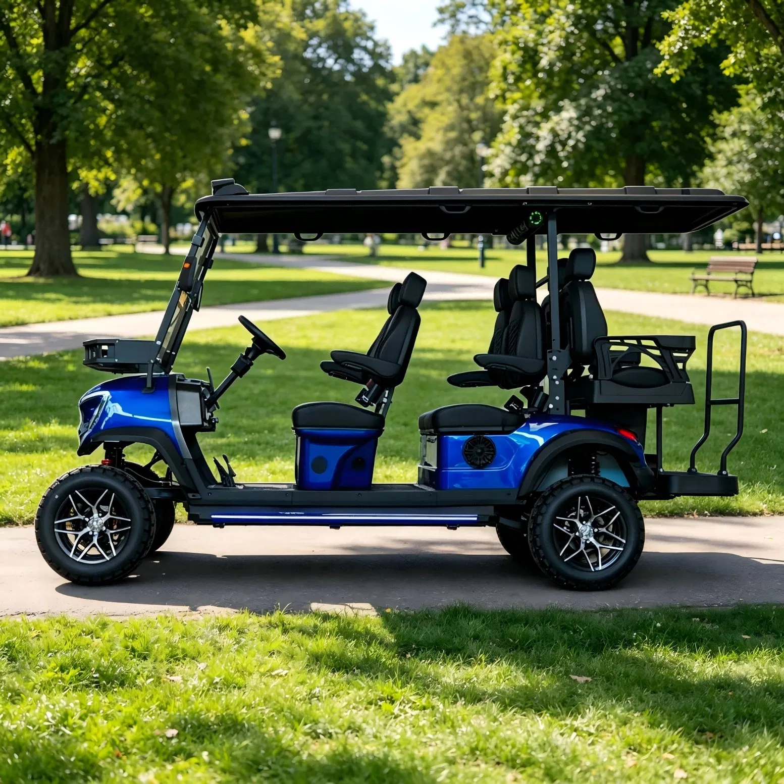 Preço de Fábrica Personalizado Tongcai &amp; Kepler 6 Assentos 48V Bateria de Lítio com Estrutura de Alumínio Liga Cor Personalizada Carrinho de Golfe Elétrico