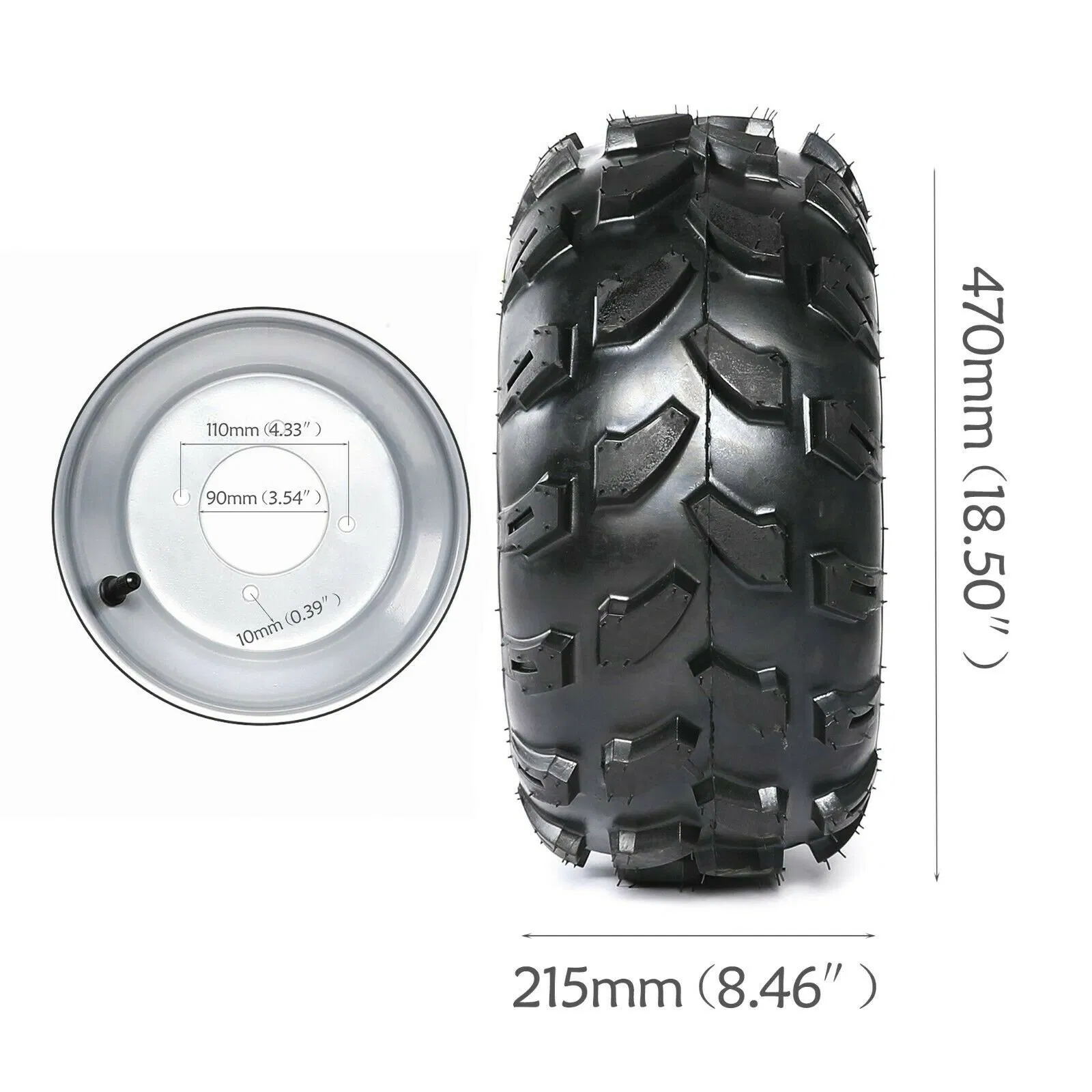 Carrinho de golf de 18 polegadas cortador de relva ATV 9.50-8 dos pneus