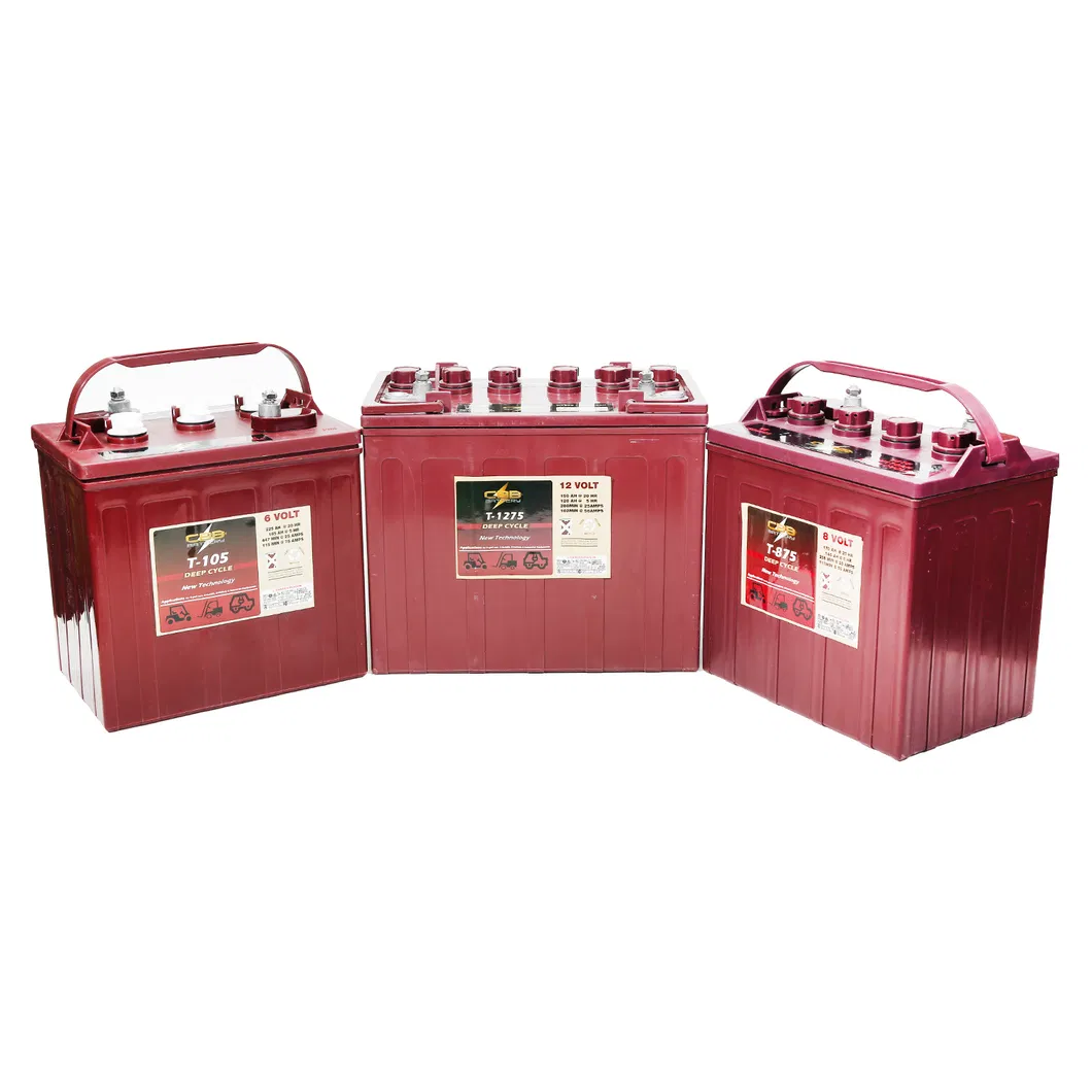 Bateria Tubular de Ciclo Profundo Trojan Substituir T875 8V 170ah para Carrinho de Golfe