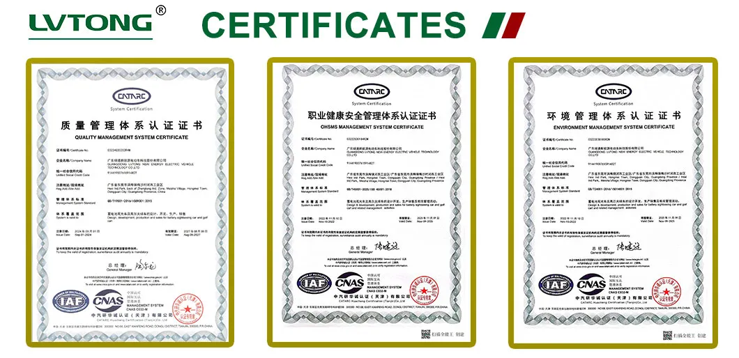 Certificações do Fabricante