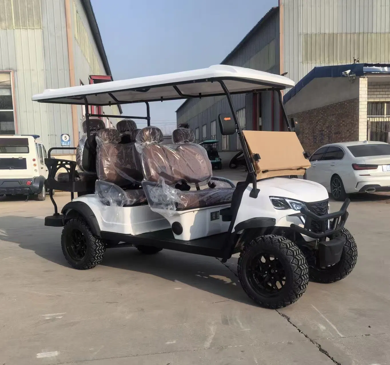 Preço de Atacado Carrinho de Golfe Elétrico Legal na Rua 72V 4 Assento Bateria de Lítio Carro Elétrico Utilitário Trolley Curso 4X4 carrinho off Road à Venda