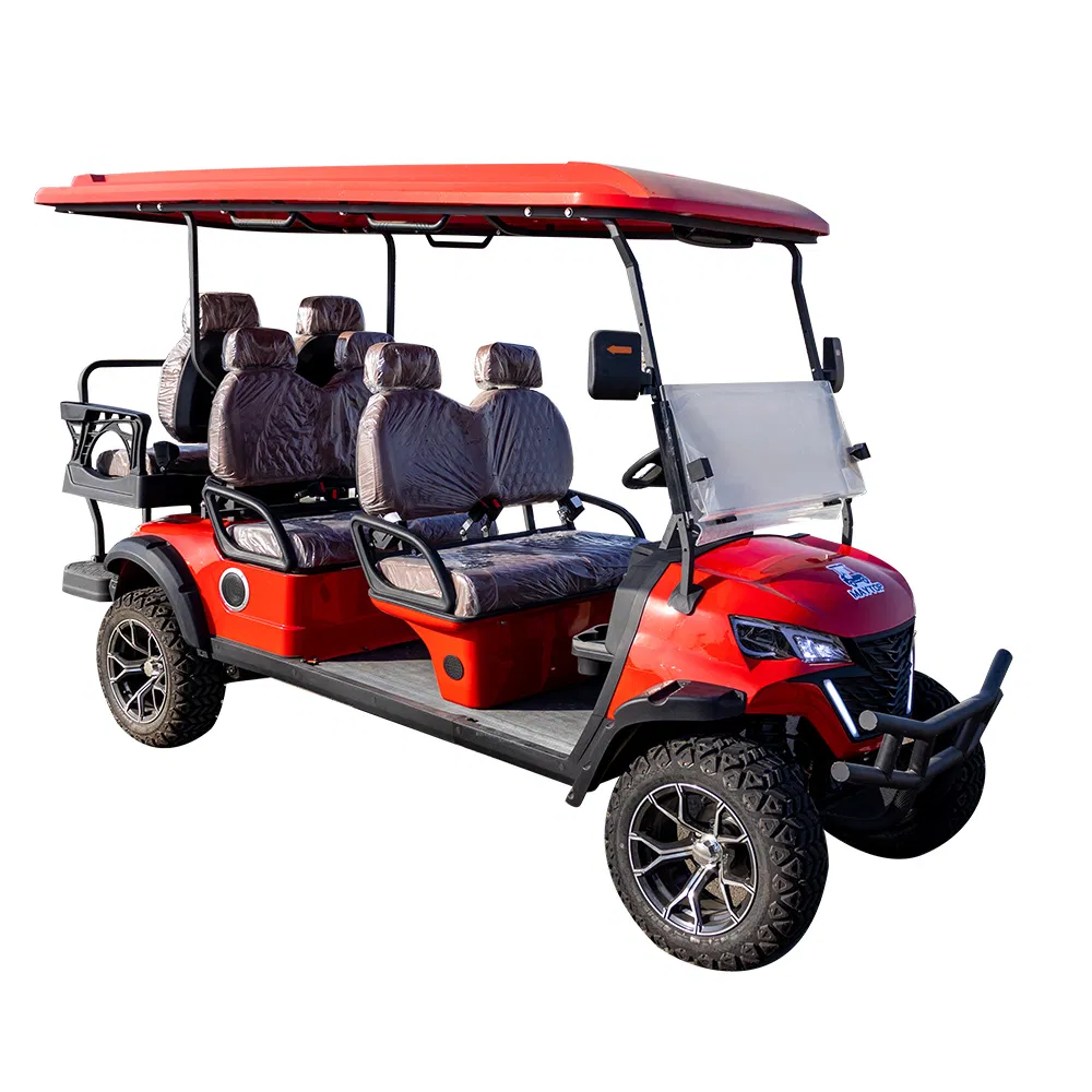 Aprovado pelo CE e EPA 2/4/6 Carrinho de Golfe Elétrico, Utilitário Legal para Rua, Buggy de Clube para Caça e Uso em Resort