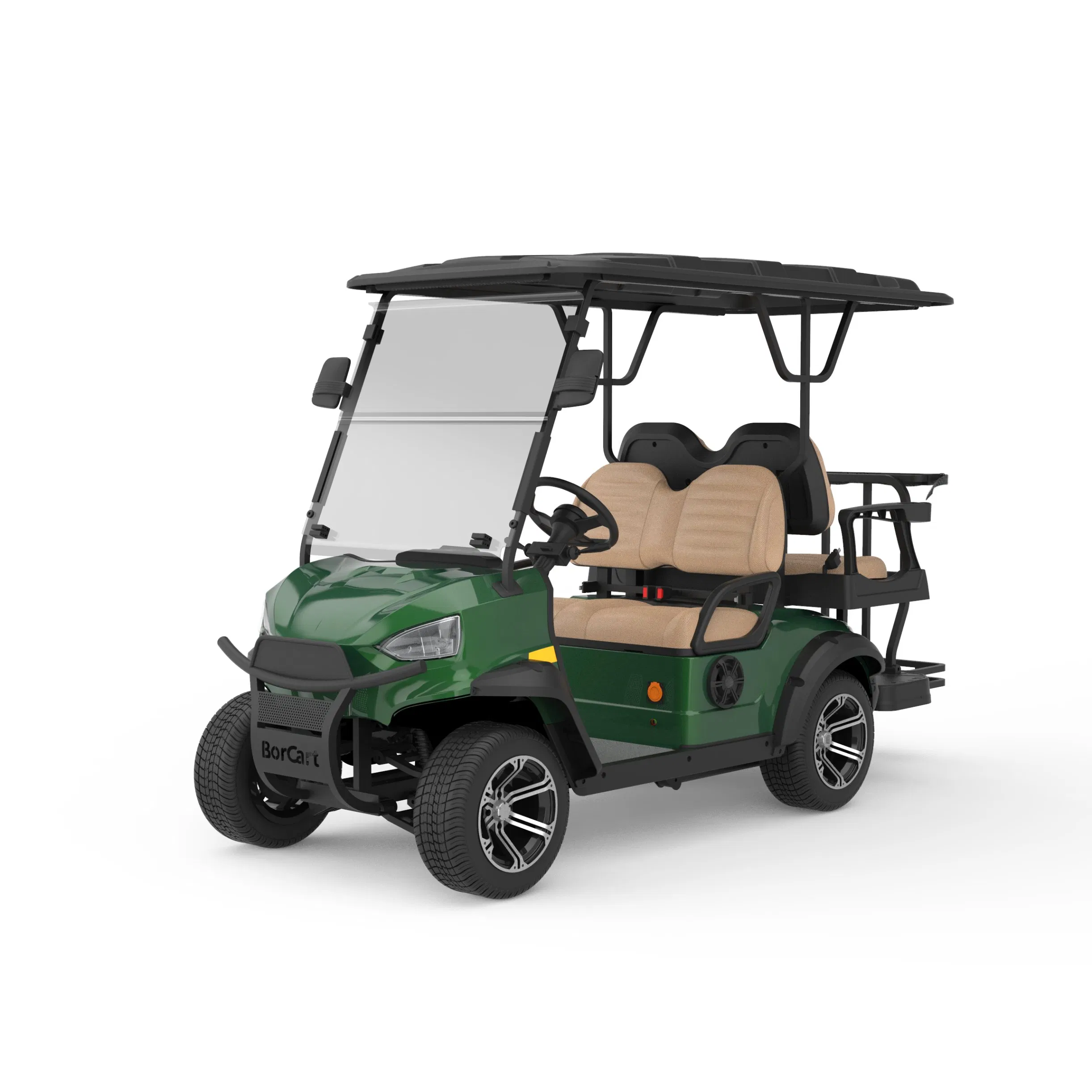 Carrinho de Golfe 4 Lugar Veículo Elétrico Branco Utilitário Elétrico