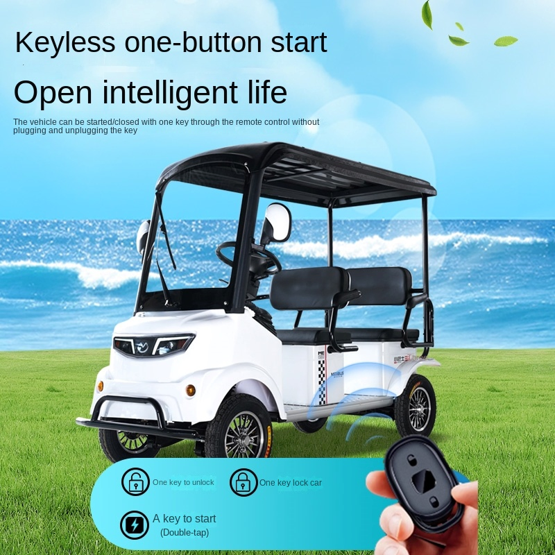 Veículo utilitário de acionamento elétrico silencioso para transporte de equipamentos de golfe, bicicleta elétrica, carrinho de golfe elétrico