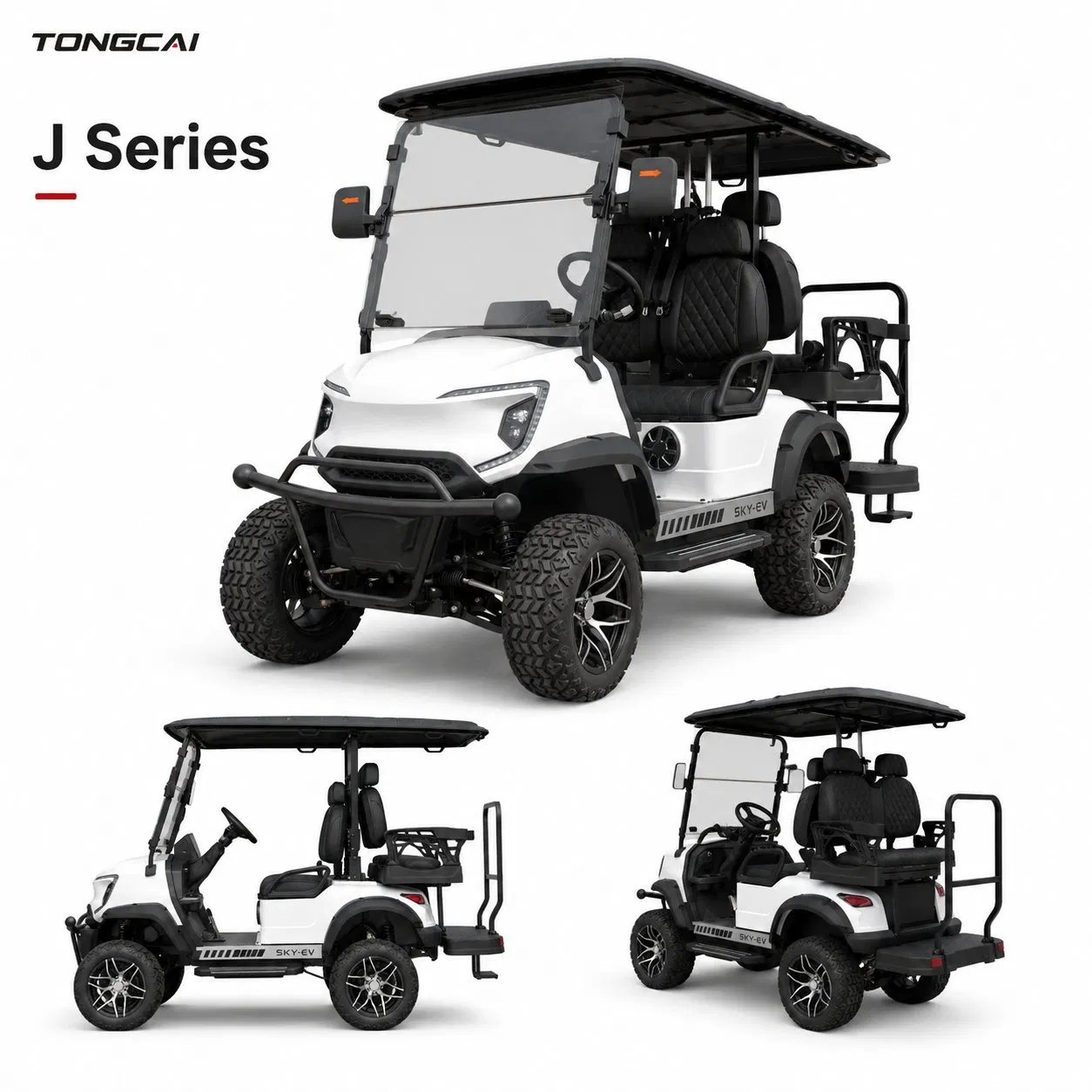 Conector Inteligente 4 Carro de Golfe para Passageiros com Sistema de Gestão de Frota GPS 72V Carrinho de Golfe Elétrico com Motor AC de Lítio