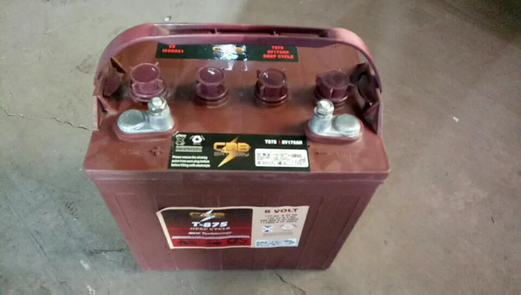 Bateria Tubular de Ciclo Profundo Trojan Substituir T875 8V 170ah para Carrinho de Golfe