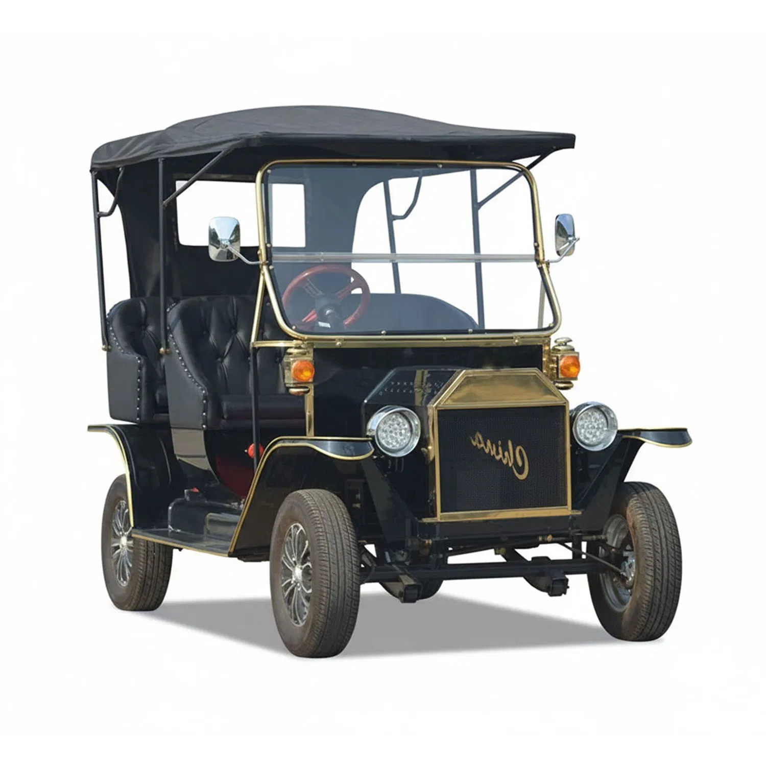 Acessórios Vintage para Carro Moderno Elegante Preto 5 Passageiro Clássico Carrinho de Golfe