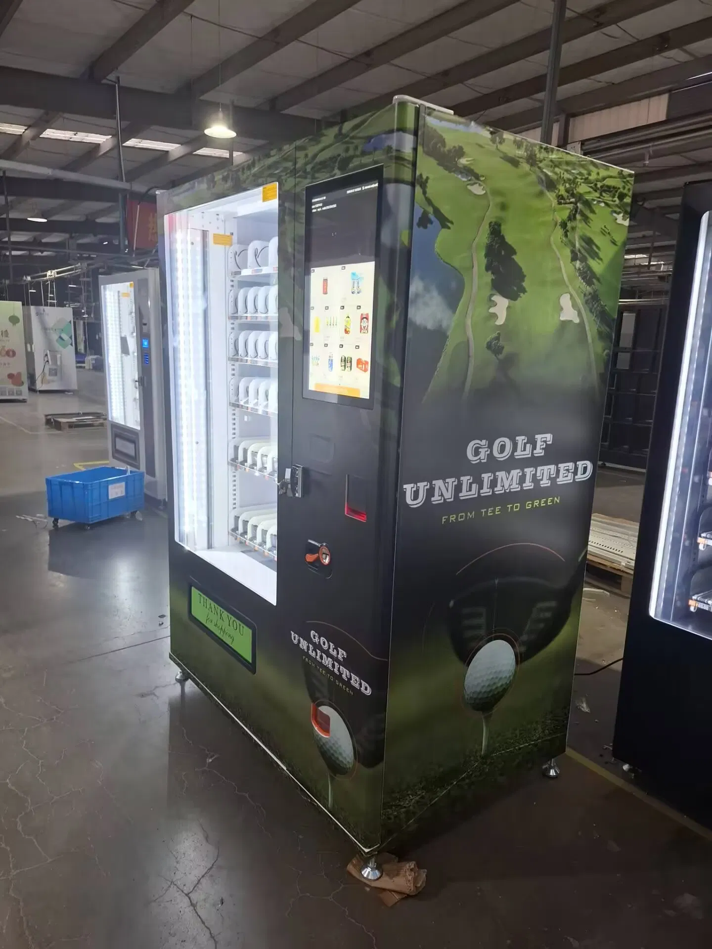 Nova Máquina de Vending de Golfe para Produtos de Academia Suporta Sistema de Pagamento Sem Dinheiro