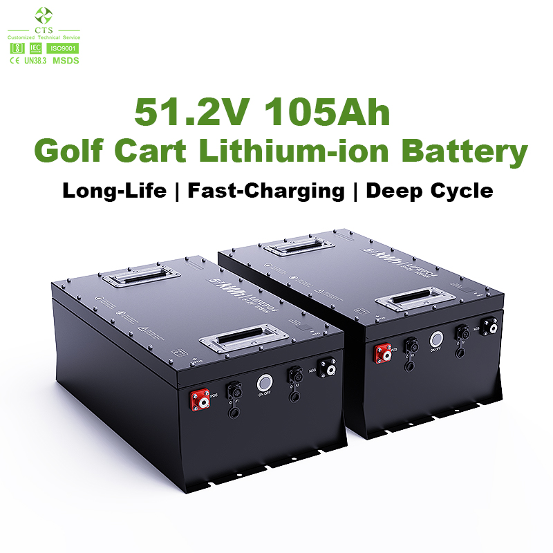 Solução de Bateria para Carrinho de Golfe Cts 48V 51.2V 60V 72V 105ah 150ah LiFePO4