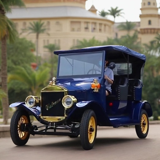 Carrinho de Golfe de Luxo Premium Modelo T para Mini Clubes
