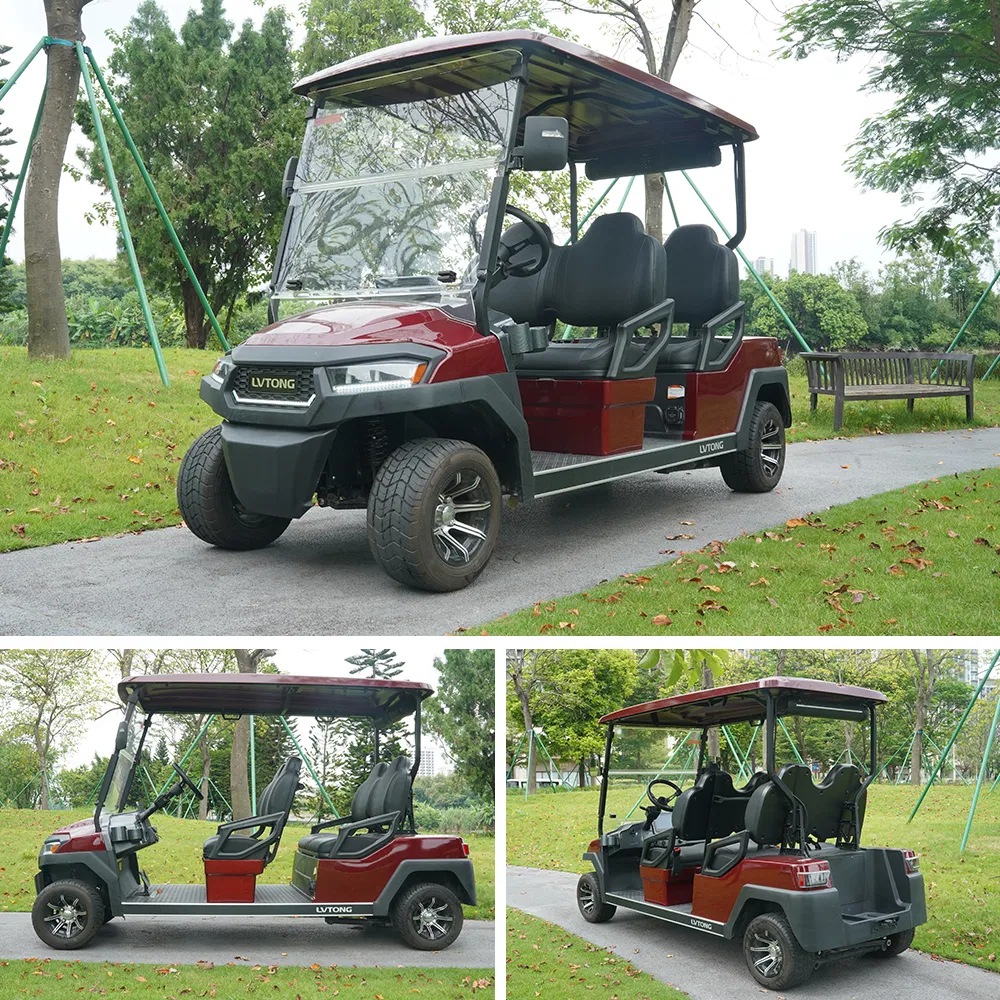 48V Carrinho de Golfe Elétrico com 4 Assentos e 100km Alcance Perfeito para Uso em Resort e Hotel