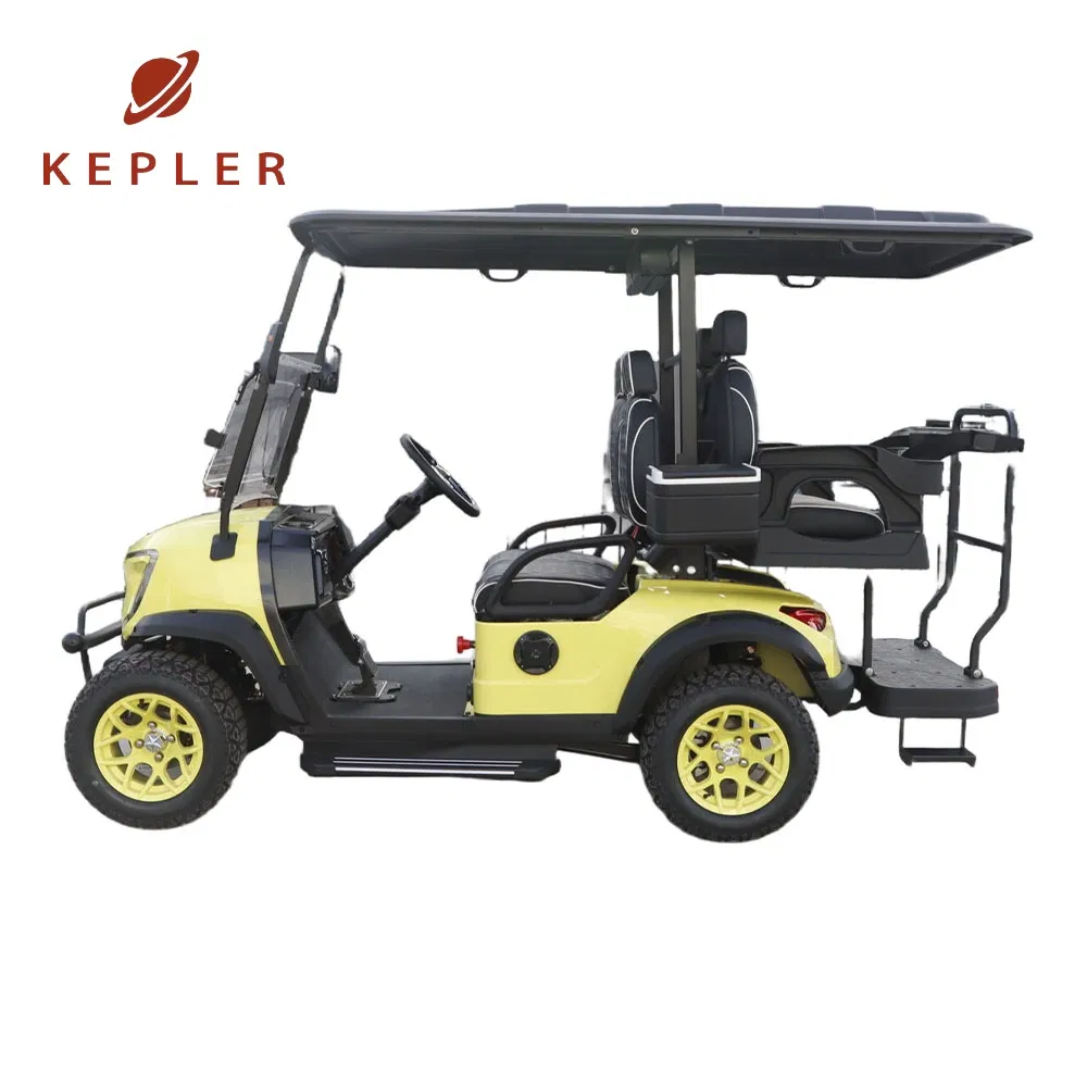 Carrinho de Golfe Elétrico com Estrutura Resistente à Corrosão para Transporte em Resort Costeiro