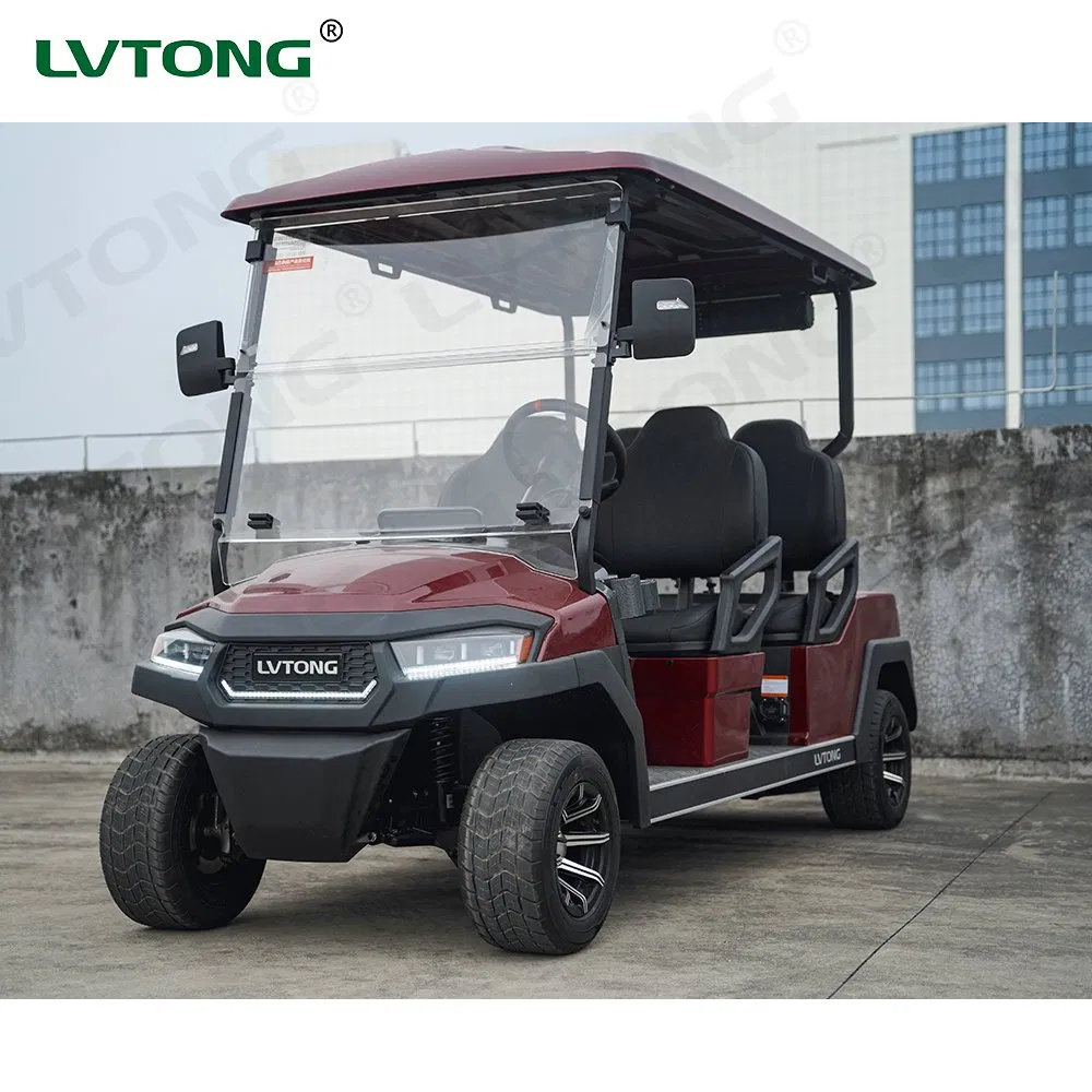 48V Carrinho de Golfe Elétrico com 4 Assentos e 100km Alcance Perfeito para Uso em Resort e Hotel