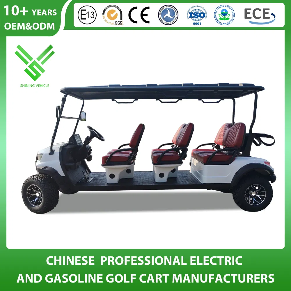 Carrinho de Golfe de Luxo Lsv 6 Lugares 72V Buggy de Litio Off Road para Caça