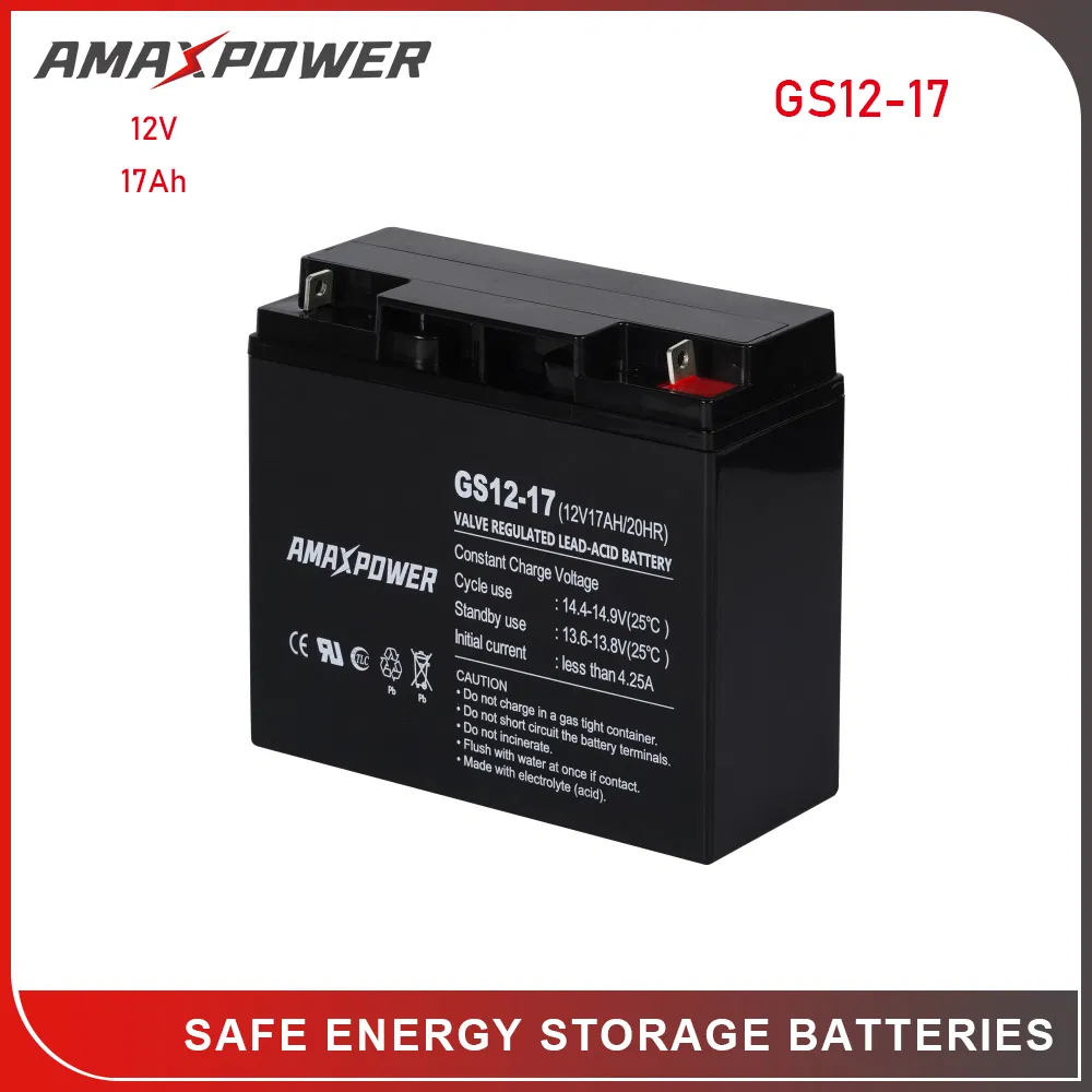 Bateria AGM de Armazenamento de Energia Recarregável 6V 12V 4ah 4.5ah 5ah 6ah 7ah 7.5ah 8ah 9ah 10ah 12ah 15ah 17ah Bateria de Chumbo Ácido para UPS/Carrinho de Golfe Marinha/RV/Camper