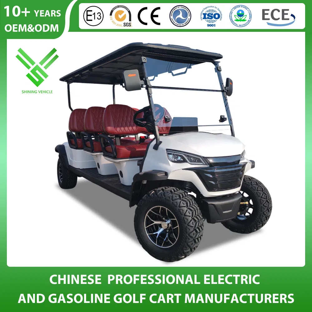Carrinho de Golfe de Luxo Lsv 6 Lugares 72V Buggy de Litio Off Road para Caça