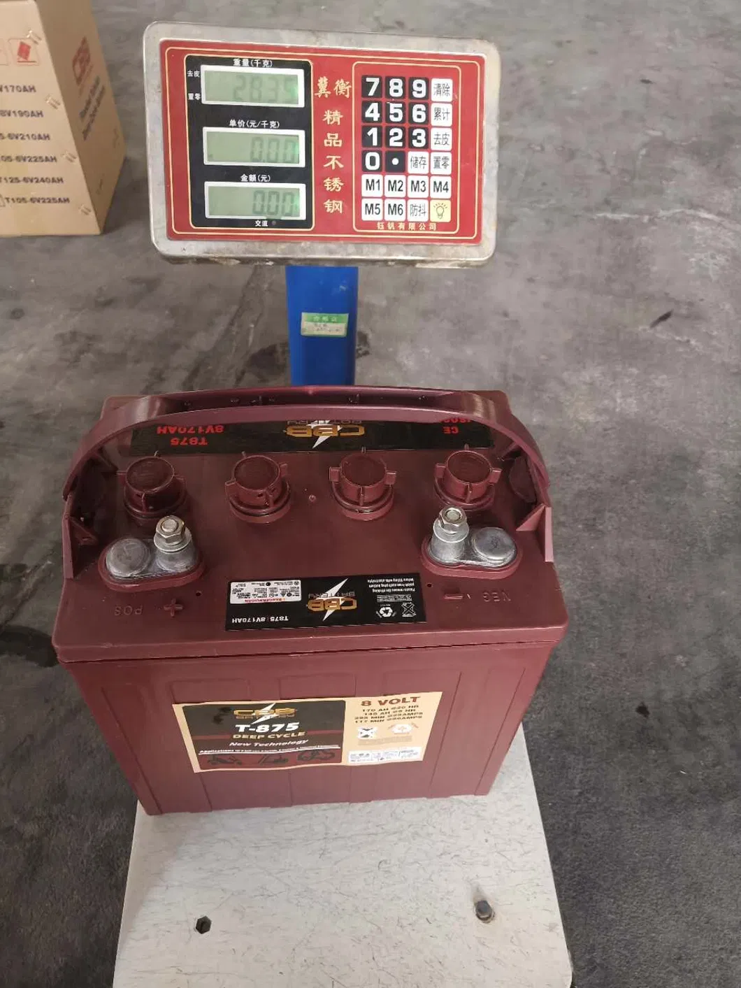 Bateria Tubular de Ciclo Profundo Trojan Substituir T875 8V 170ah para Carrinho de Golfe