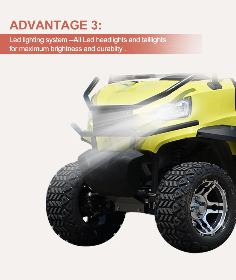 2 4 6 8 Carrinho de Golfe Elétrico com Assentos para Caça com Potente 3.5kw Controlador de Motor AC Carros de Golfe Elétricos