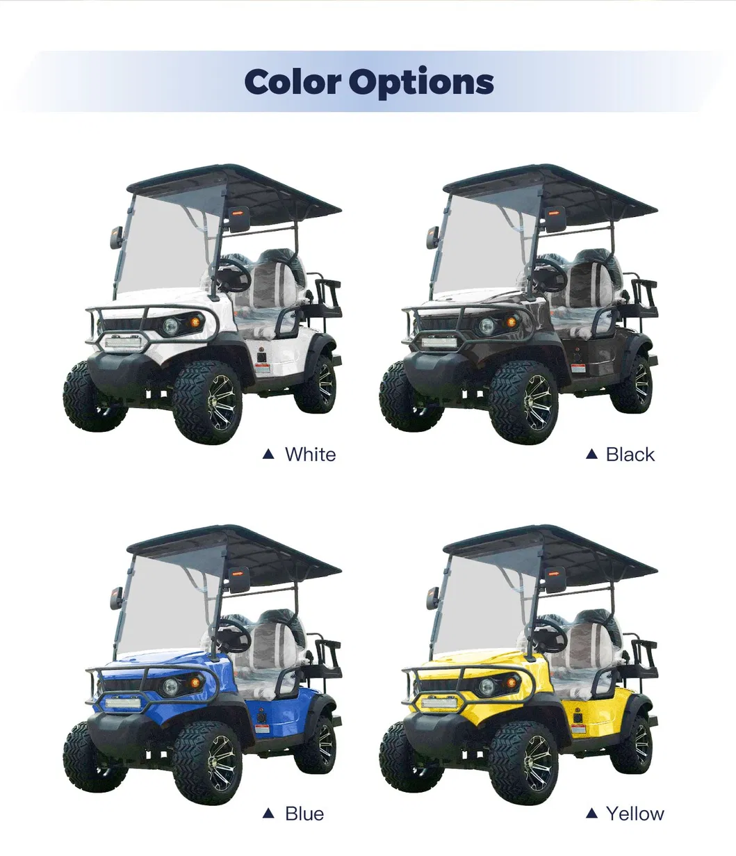 Aprovado pelo CE 4-Seater Carrinho de Golfe à Venda a Preços Diretos de Fábrica – Perfeito para Campos e Uso Recreativo