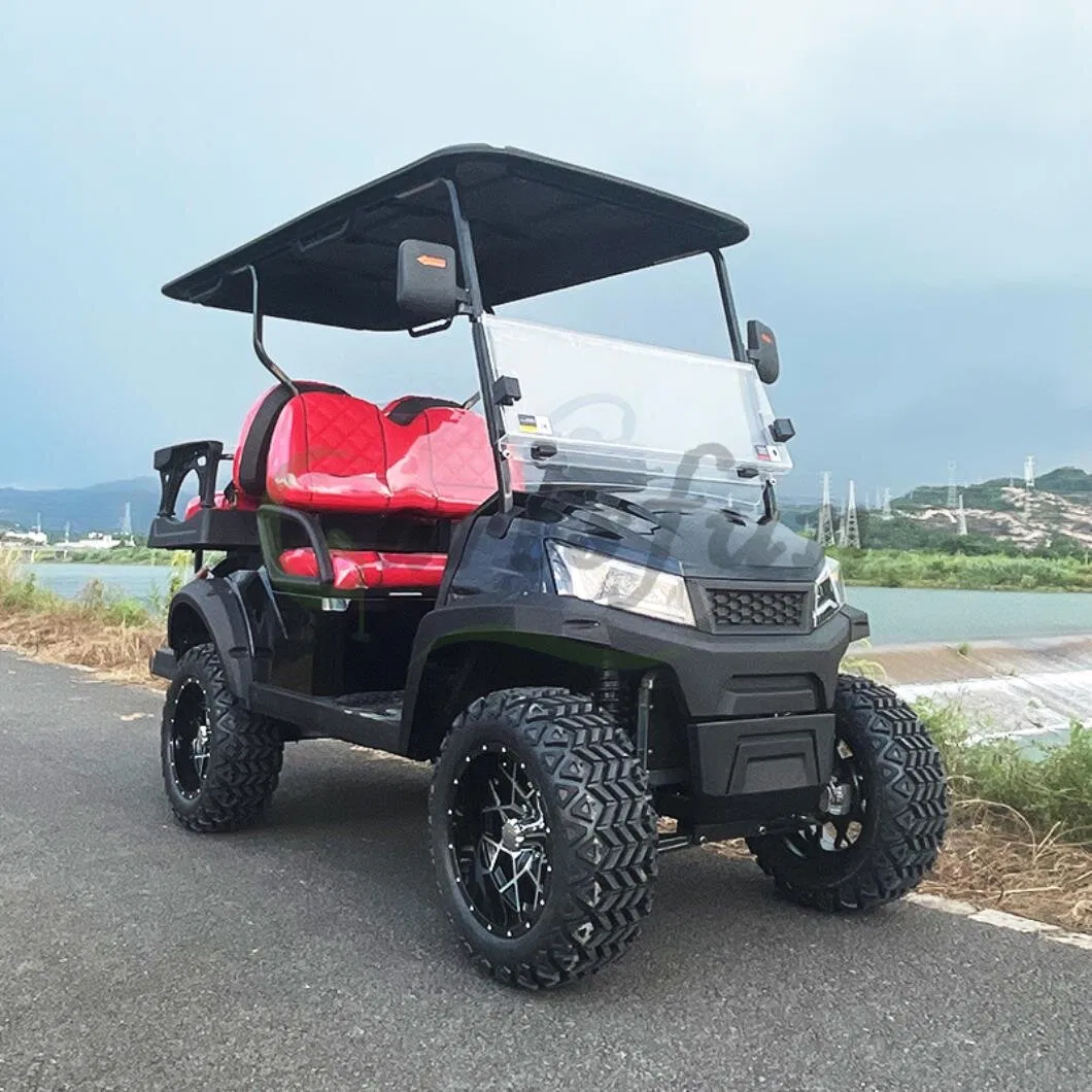 Novo Design Carrinho de Utilidade a Gasolina 6 Passageiros Carrinho de Golfe 300cc Elevado 6 Lugares Carrinho de Golfe a Gasolina