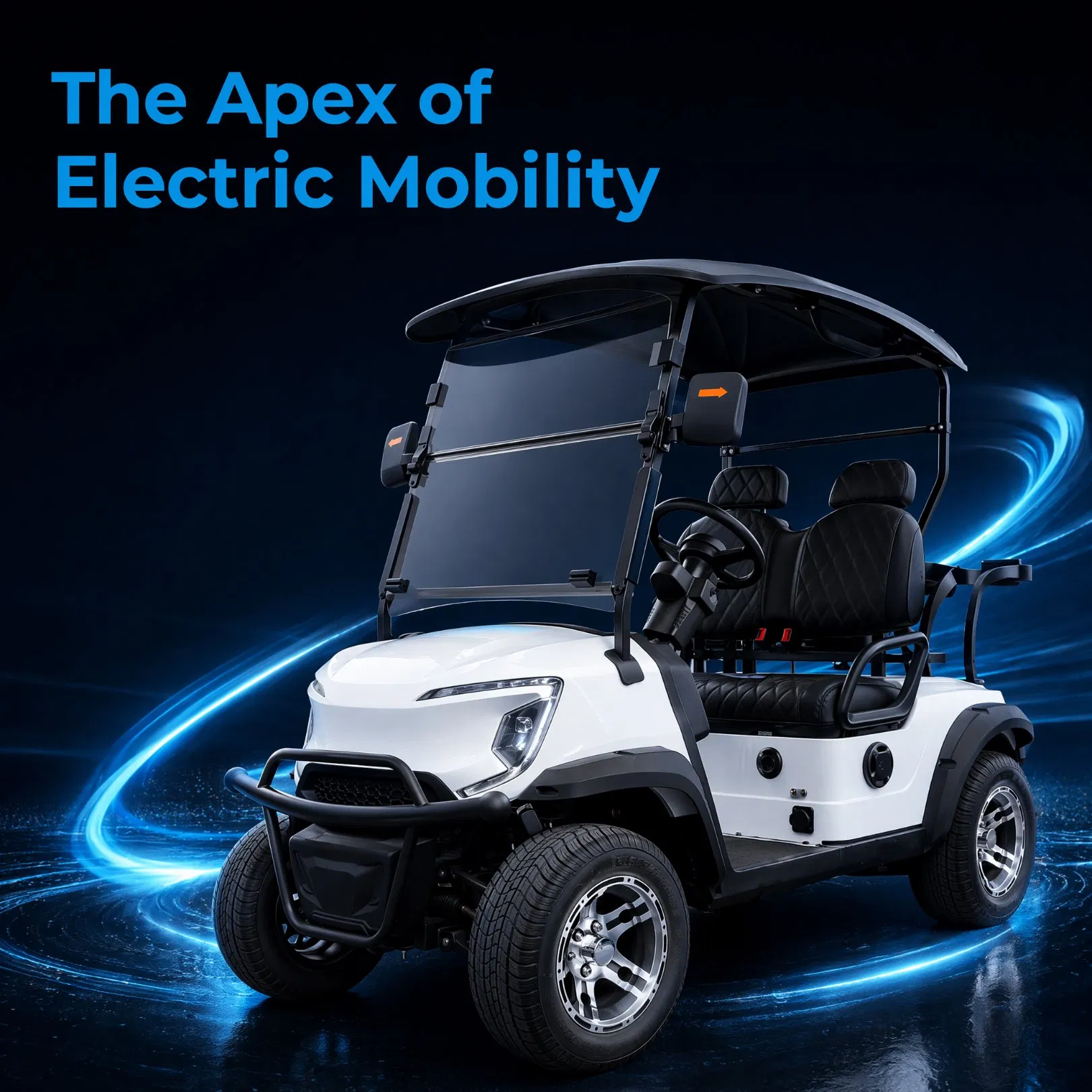 Kepler Smart Connect 4 Passenger Golf Car with GPS Fleet Management System 72V Lithium AC Motor Electric Golf Cart