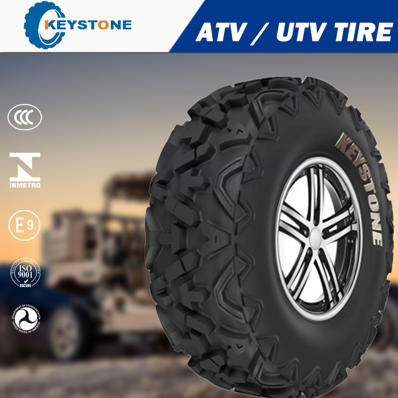 Pneu e Roda de ATV/UTV At24X8-12 At25X8-12 At26X8-12 At26X9-14 Pneu de Carrinho de Golfe