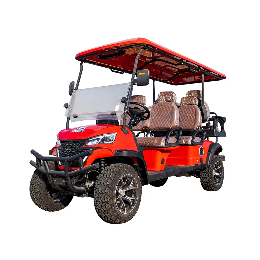 Aprovado pelo CE e EPA 2/4/6 Carrinho de Golfe Elétrico, Utilitário Legal para Rua, Buggy de Clube para Caça e Uso em Resort
