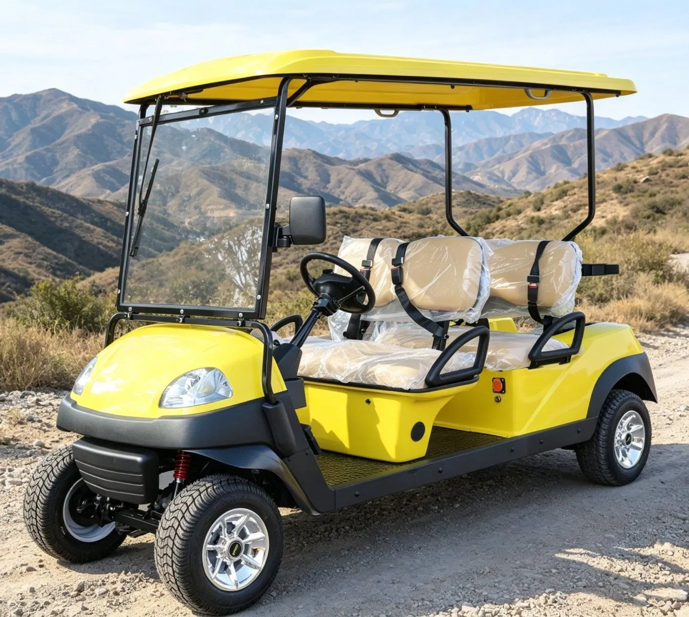 Carro de golfe elétrico para passeios, carrinho de golfe de lítio, veículo utilitário