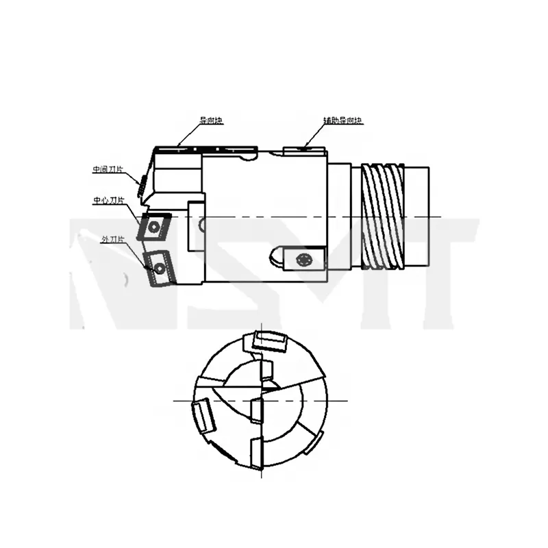 Deep Hole Drilling-Indexable BTA Deep Hole Drills-Type I Drill Head-J48std