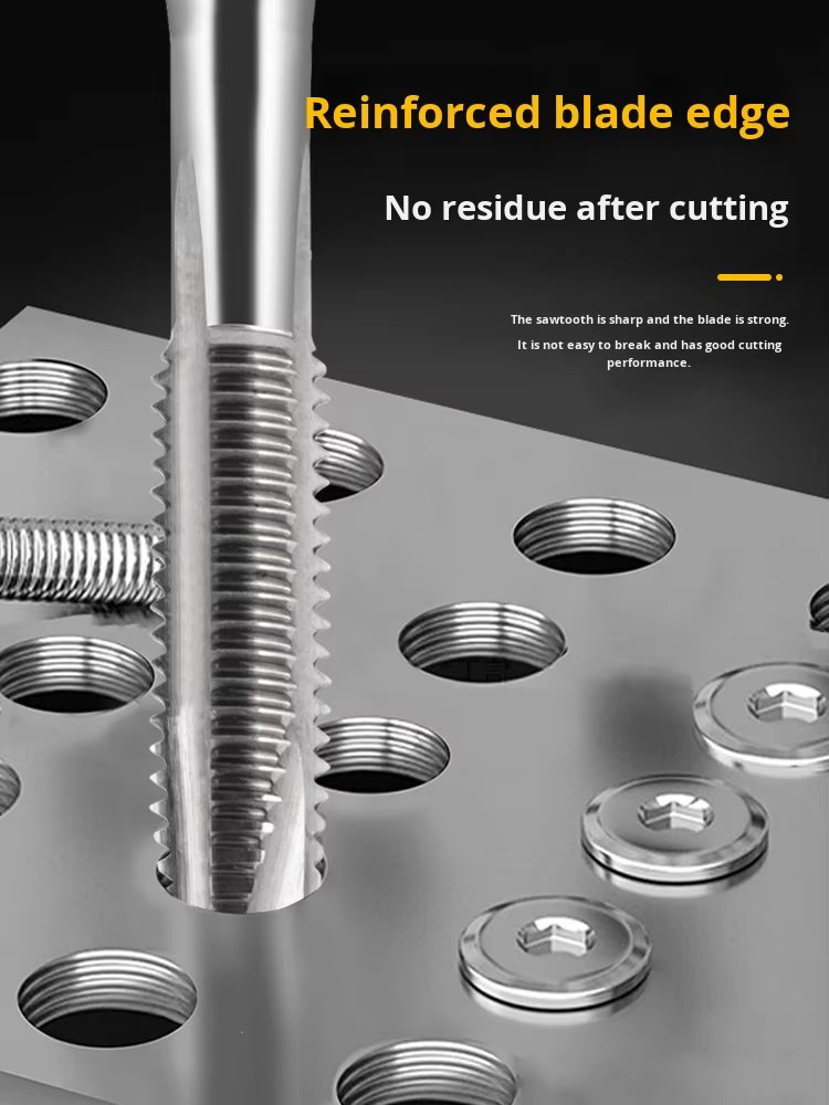 DESKAR TiCN Coated Cobalt HSS JIS Straight Groove Machine Point Tap M3-M12 Stainless Steel Right Hand HRC55