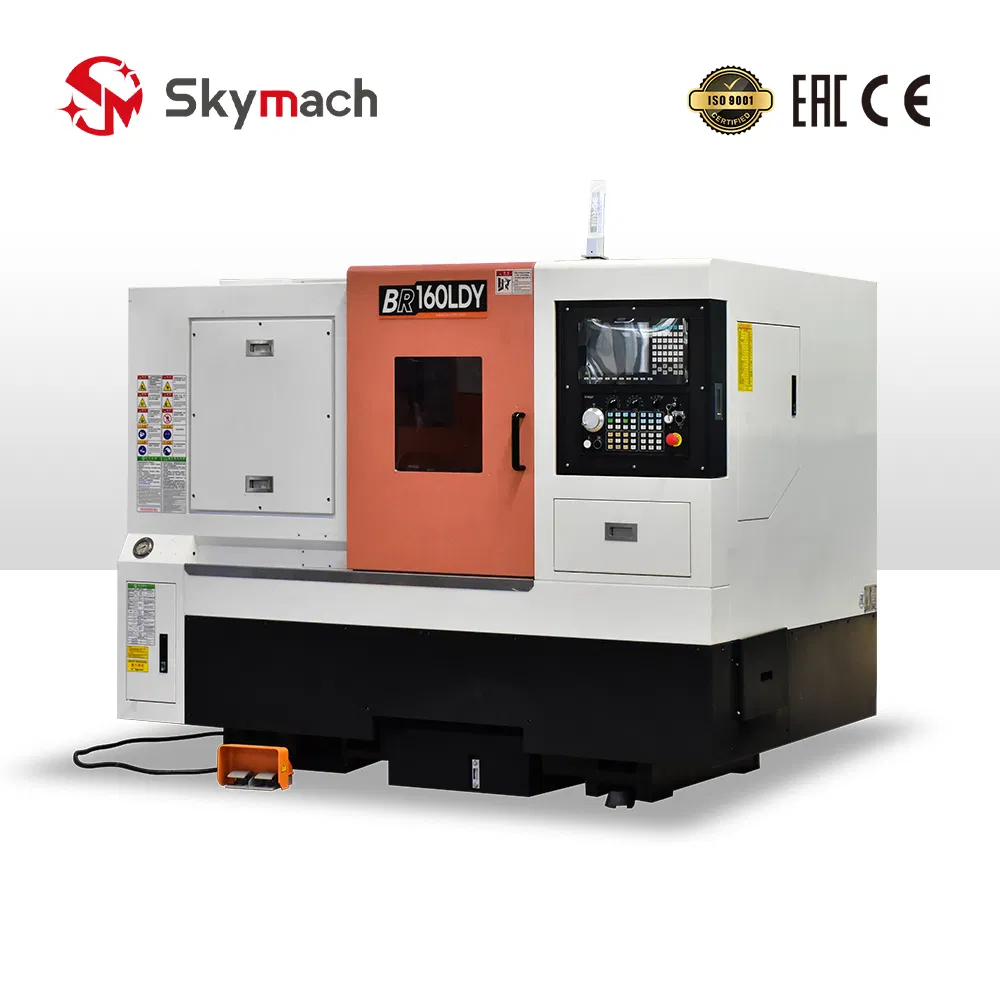 Aerospace-Grade Br160ldy CNC Lathe - Heavy Duty Slant Bed Design with Live Tooling for Precision Components
