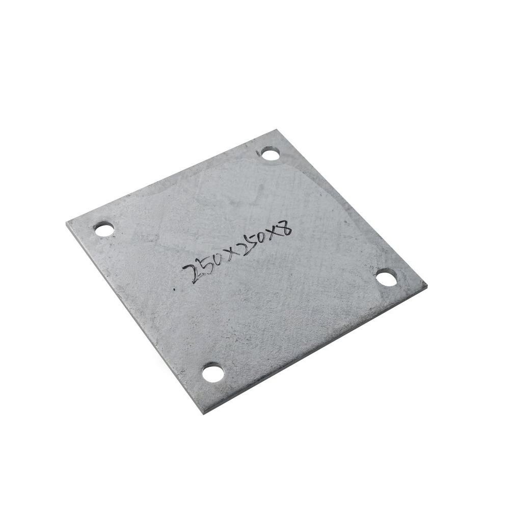 Heavy Duty Galvanized Steel Base Plate for Solar Mounting Structure Anchoring Systems