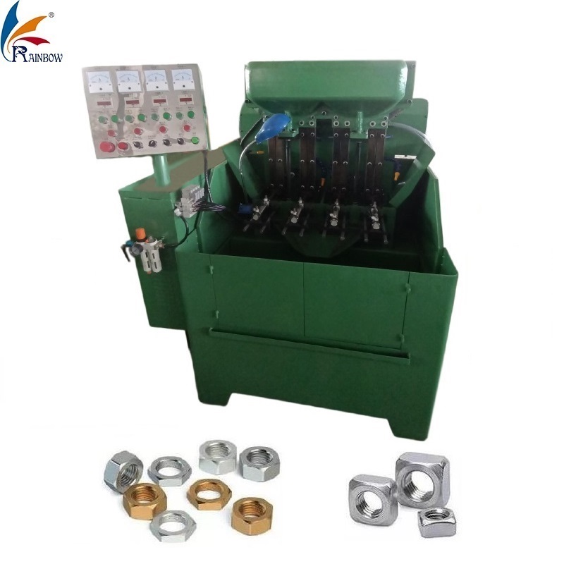 2025 Hot Sale Automatic Thread Cutting Machine 4 Spindle Small and Big Nut Tapping Machine