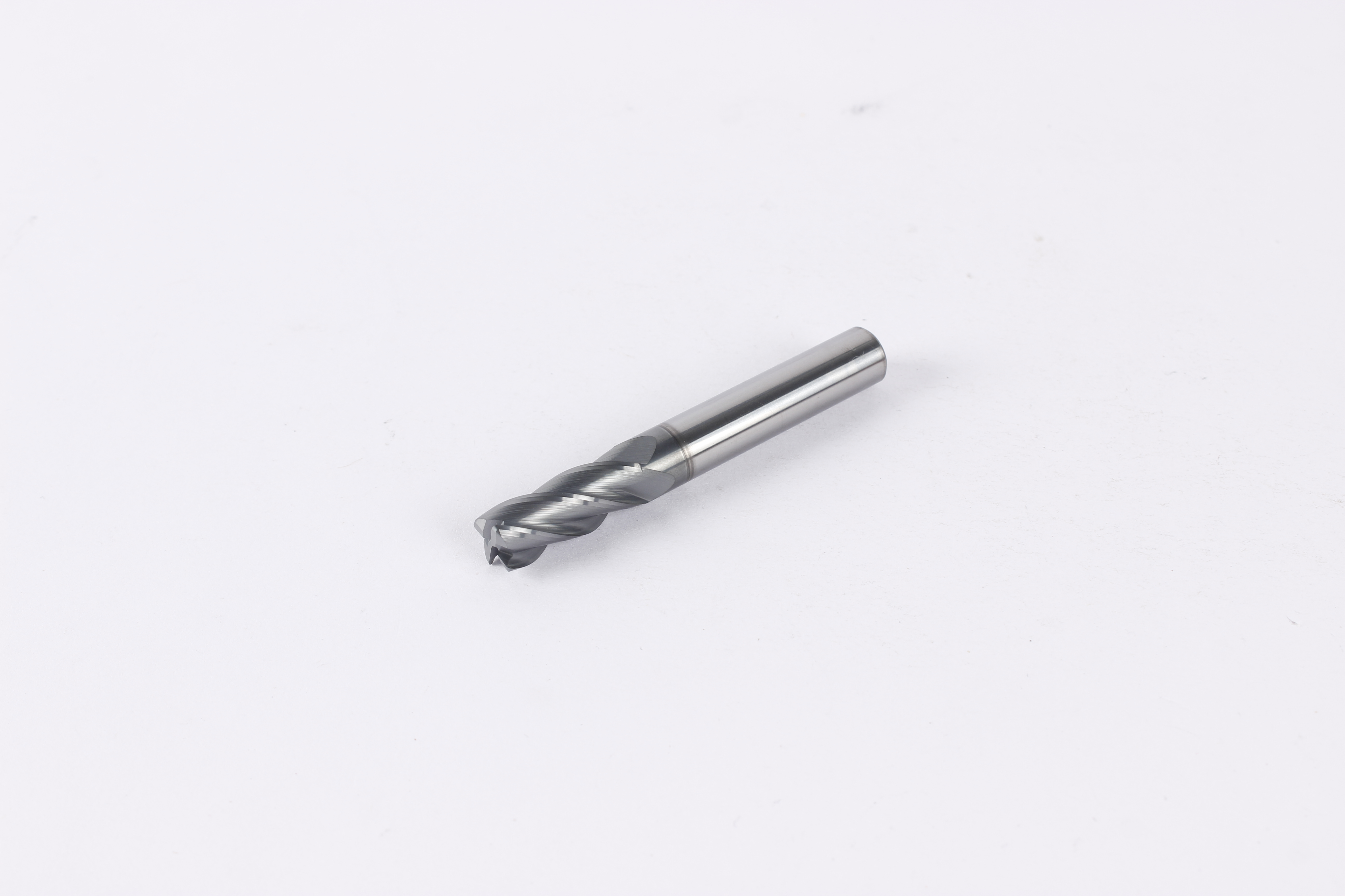 TiAlN Coated 4 Flute Corner Radius Carbide Milling Cutter, High Accuracy Roughing Tool for CNC Machining Center Metal Processing