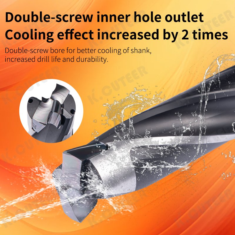 Rear Pull Crown Drill U Drill High-Precision Deep Hole Drilling Tungsten Carbide Plastic Twist Bits