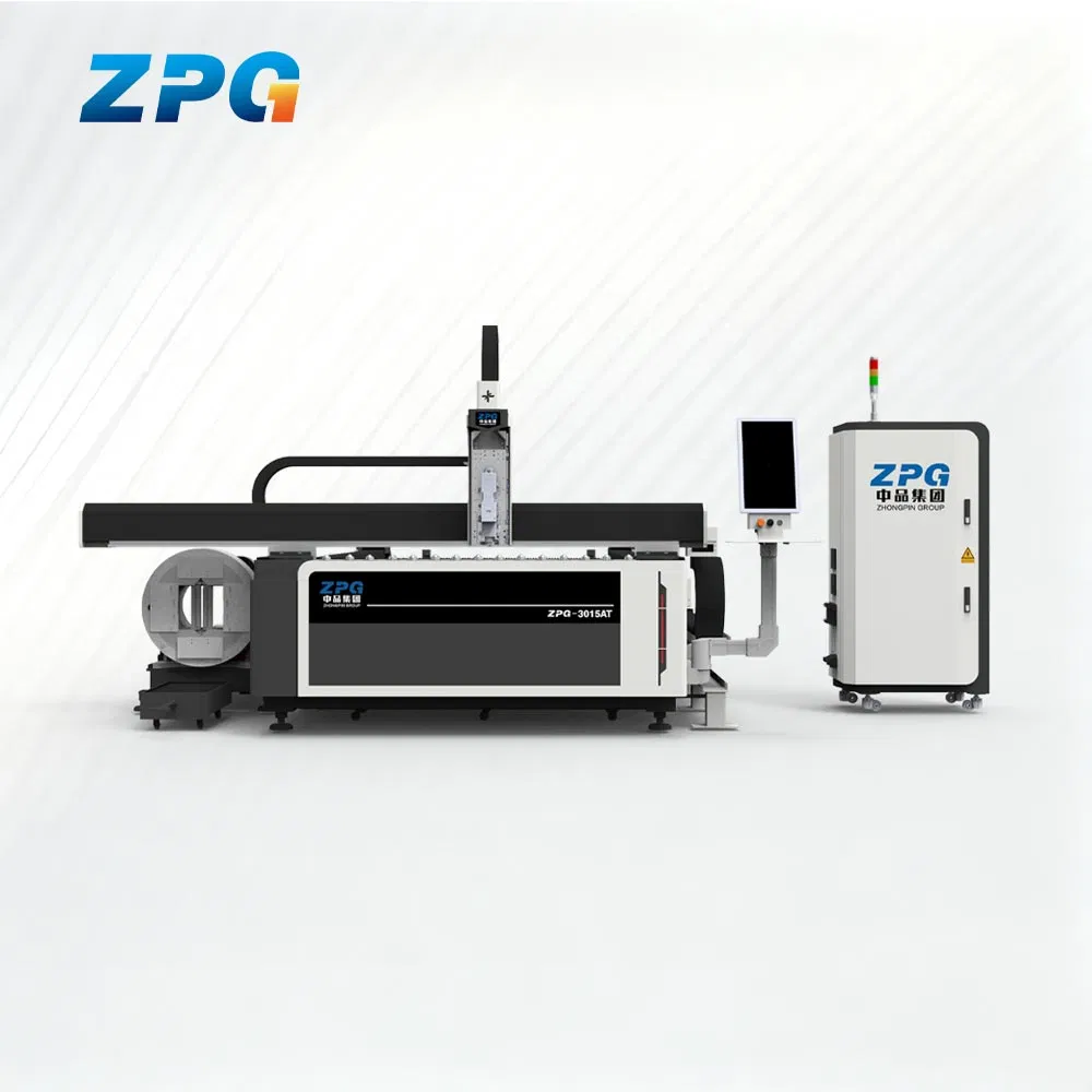 Industrial Fiber Laser 3015at Sheet and Tube Cutting Equipment with Heavy Duty Steel Frame Smart Control System Automatic Exchange Platform OEM Manufacturer