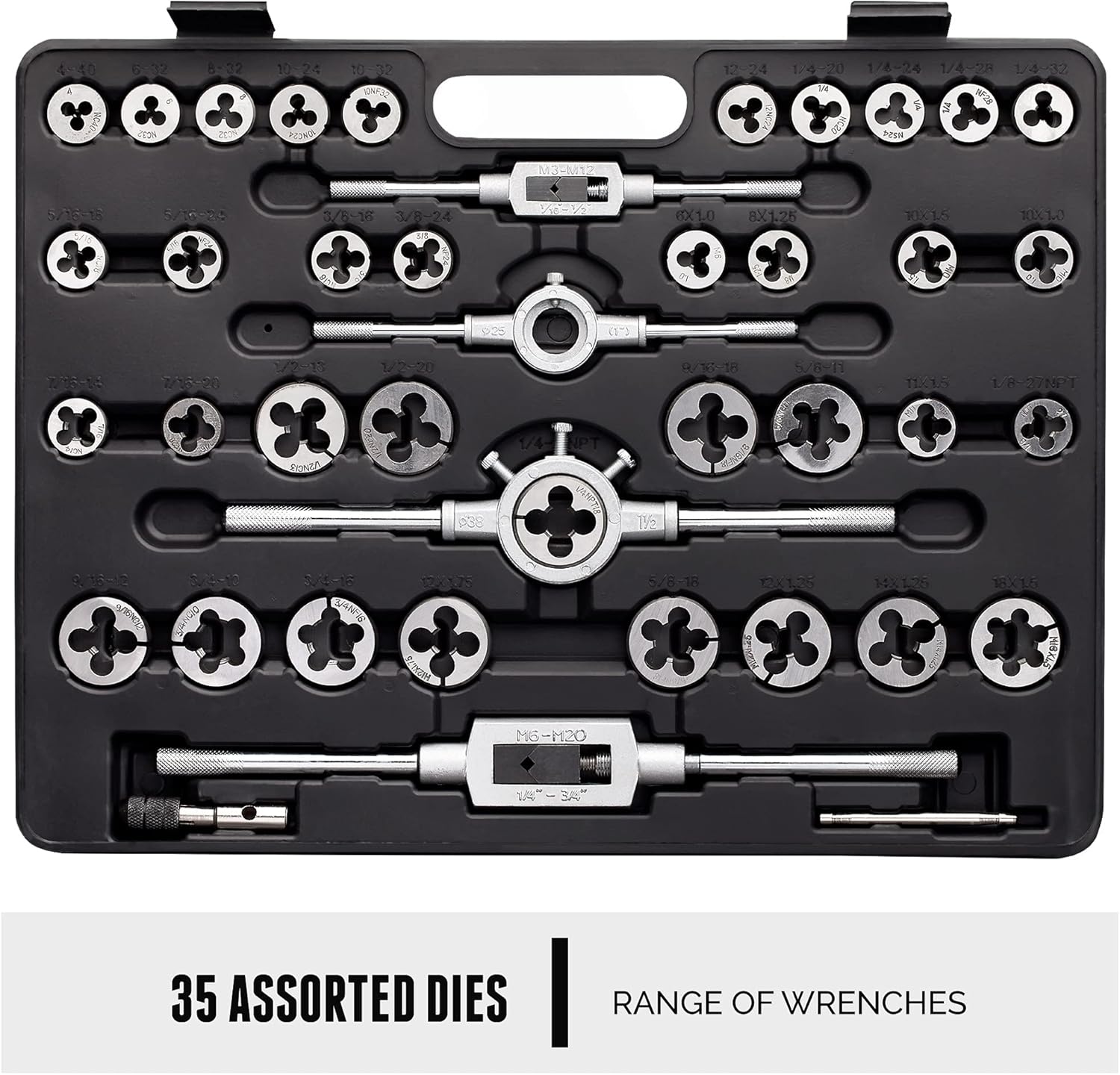110pcs Hardware Tools Kit Alloy Steel Metric Tap and Die Set Thread Cutter Set Screw Tap Die Thread Tapping Tap and Die Set