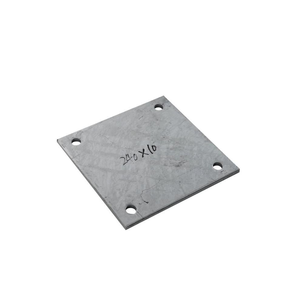 Heavy Duty Galvanized Steel Base Plate for Solar Mounting Structure Anchoring Systems