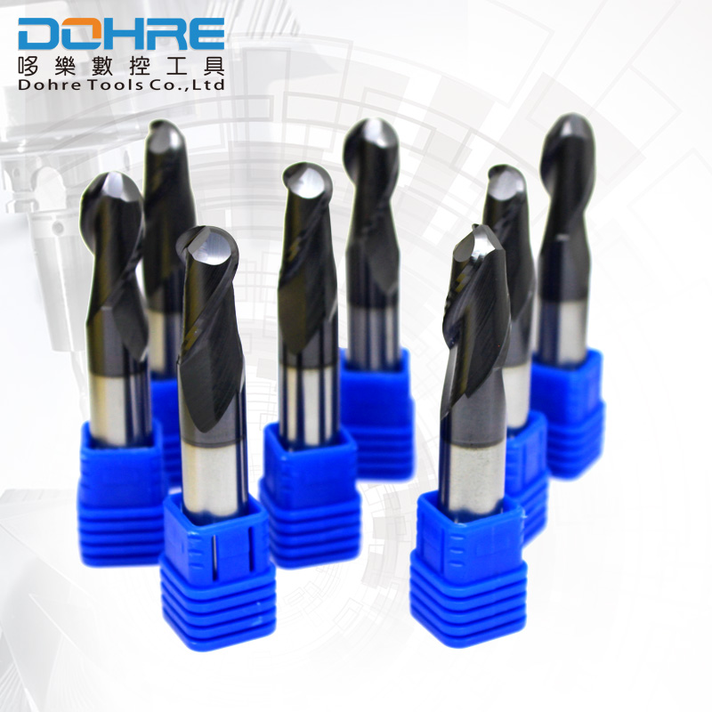 Dohre Hrc55 Long Lifespan Cnc Machine Cutting Tools 2 Flutes Ballnose End Mill