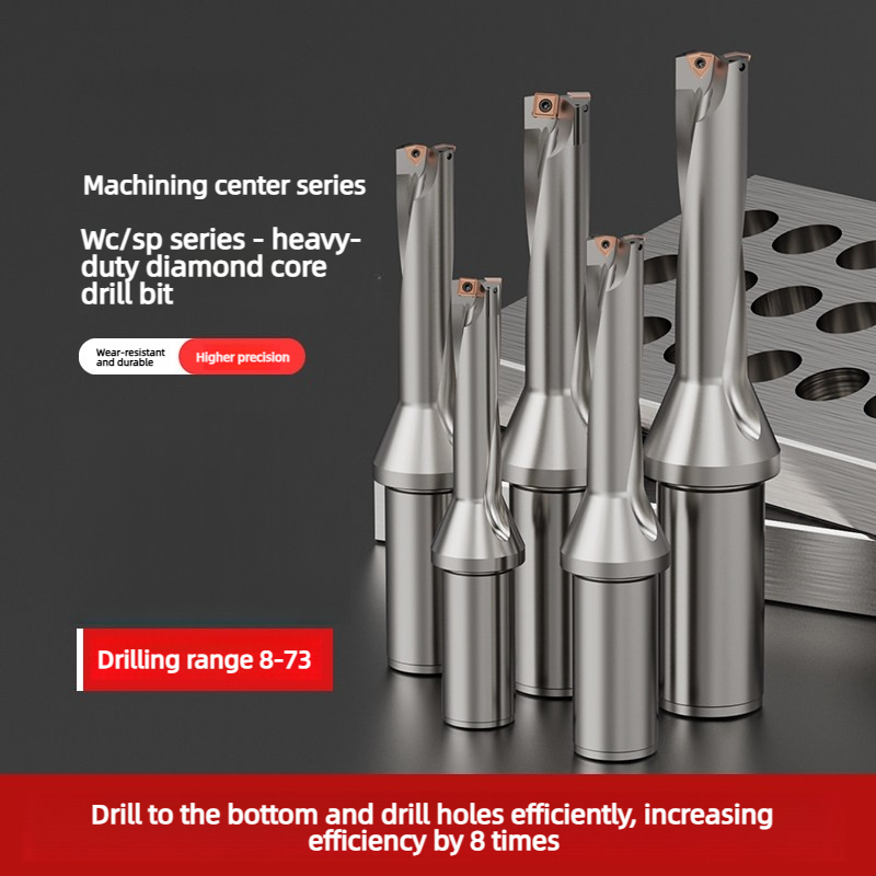 Indexable U Drill 2D 3D 4D 5D WC Series Fast Drill with WCMX WCMT Inserts CNC Lathe Internal Coolant Drill Bit for Steel