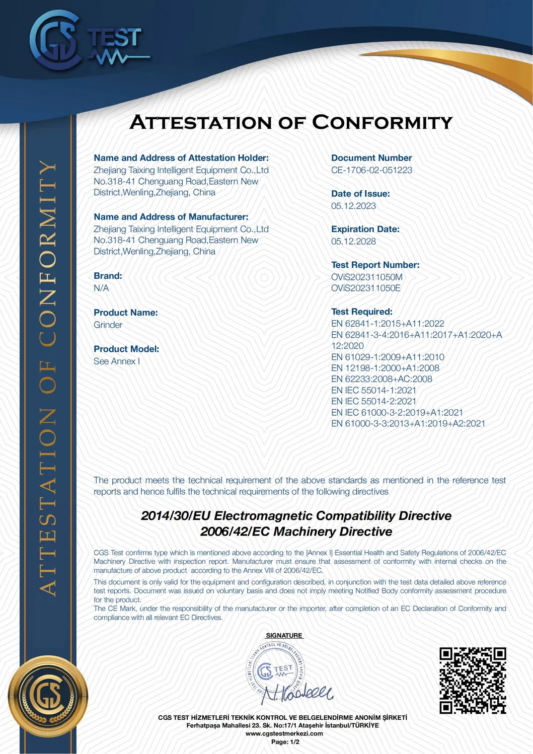 Certification Display