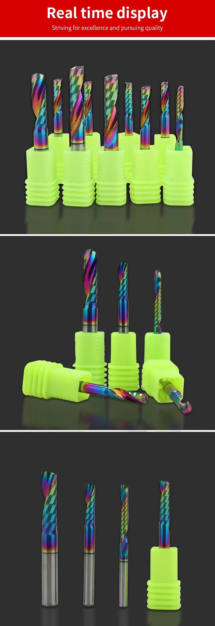 CNC Router Bit DLC Coating Single Edged Spiral End Mill