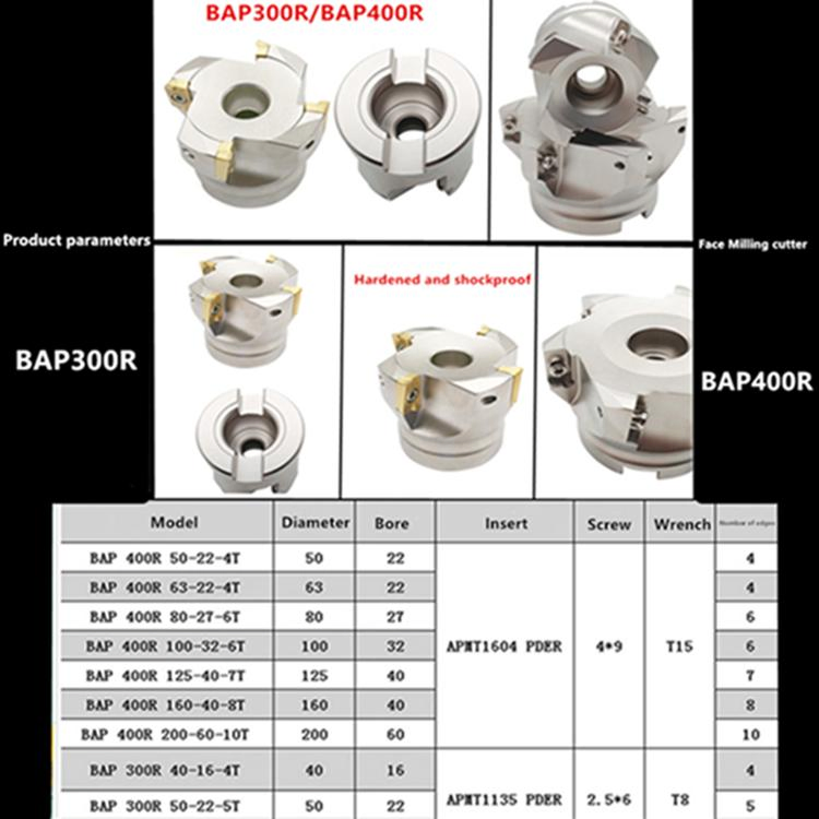 Milling Tools Bap400r Insert Wholesale Bap Face Milling Cutter Indexable Mill Cutters CNC Tools
